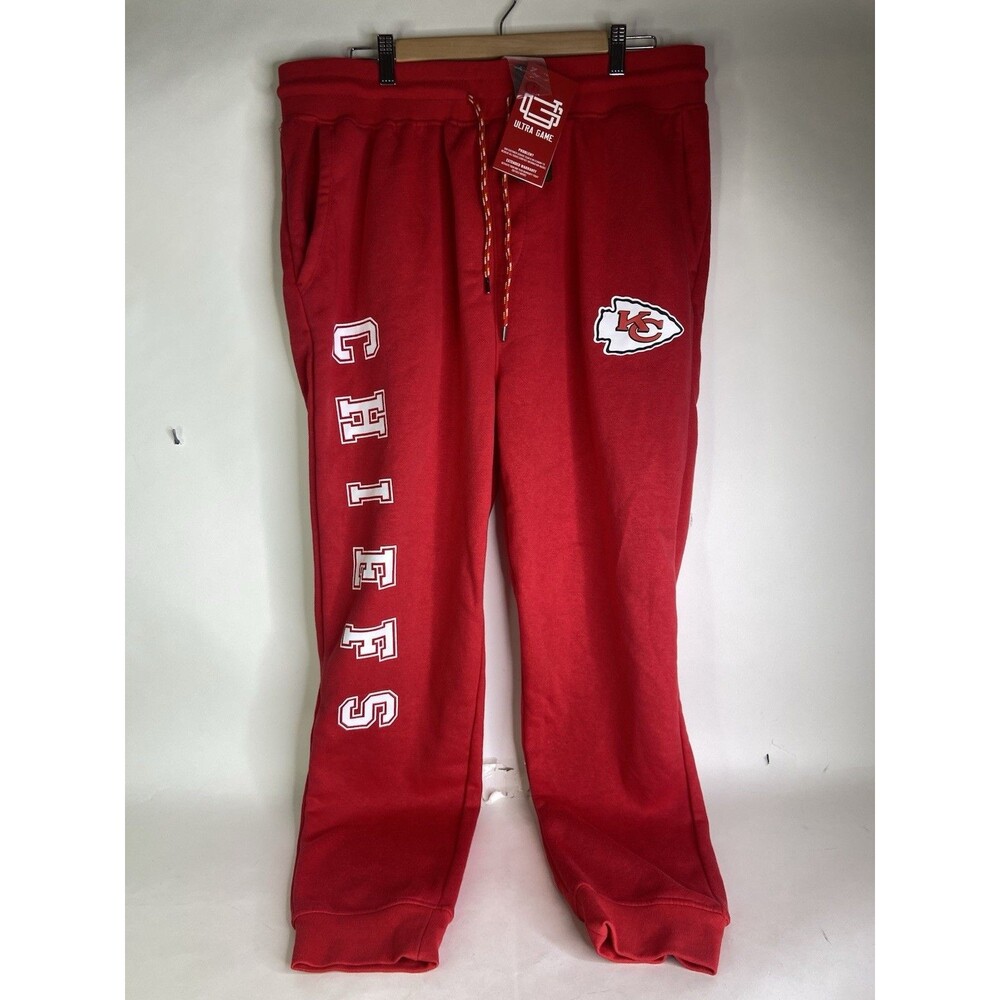 Kansas City Chiefs KC Ultra Game Day NFL Red Jogger Pants Sweatpants Mens XL
